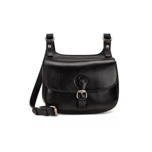 Patricia Nash Black Leather Lindy Saddle Bag NWT